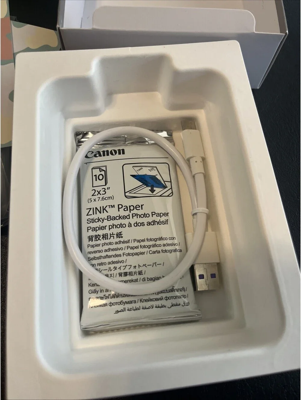 Canon IVY Mini Photo Printer 2nd Generation w/ 2x3 Photo Sheets White Open Box